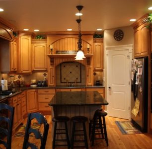 custom kitchen built by DM Builders, Idaho home construction